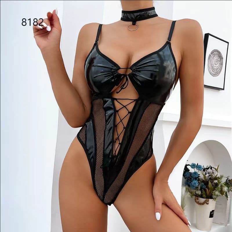 Faux Leather Nighty, product photograph.