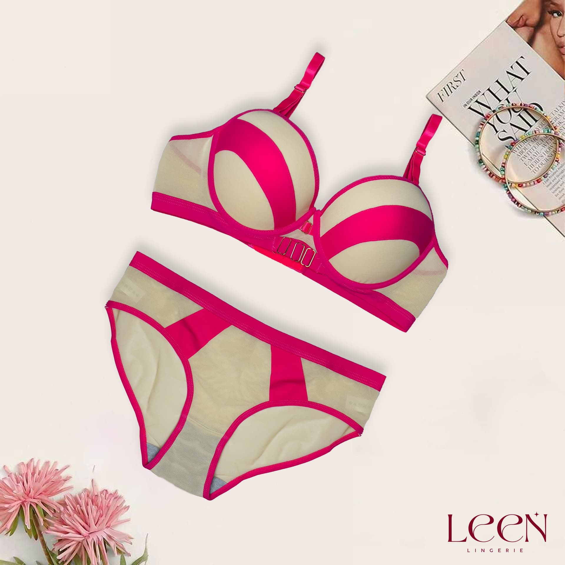 Luxury Push-Up Bra Set, product photograph.